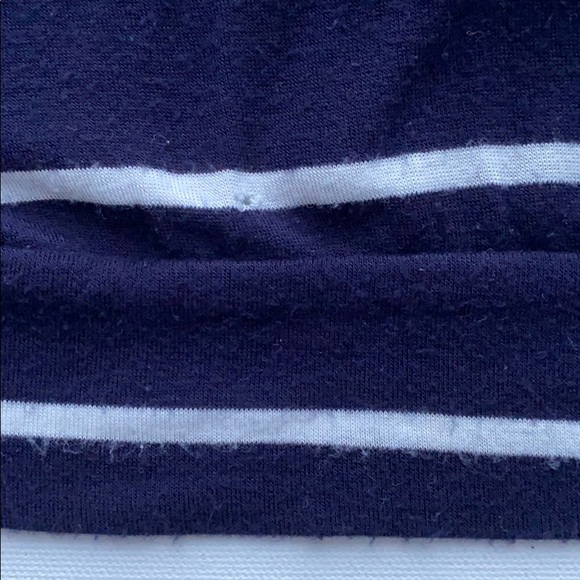 C&C California stripe navy cut-out Top - Picture 2 of 2